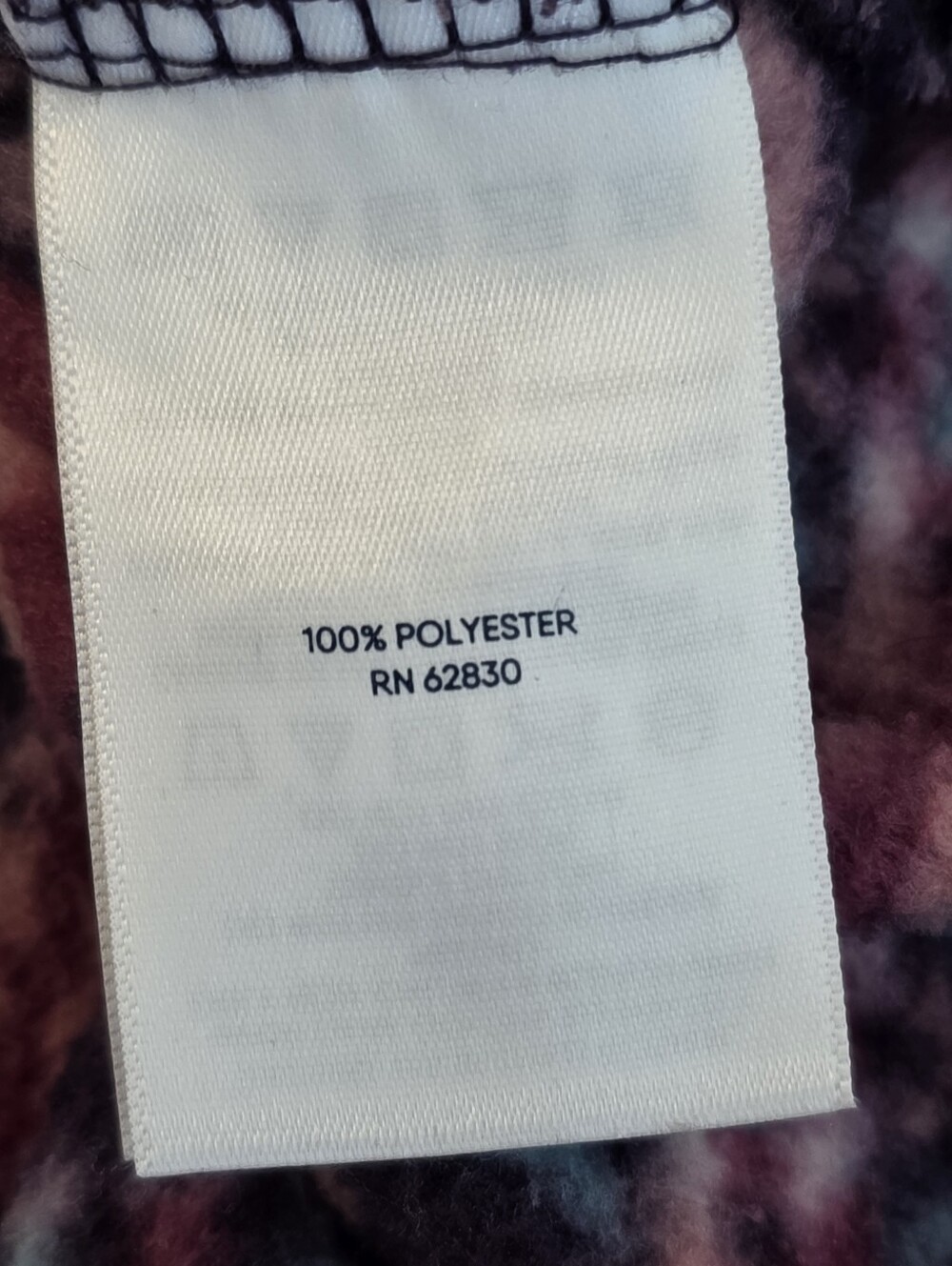Lands’ End Women’s XL Purple Fleece Fair Isle Reindeer Snap Pullover - Picture 9 of 14